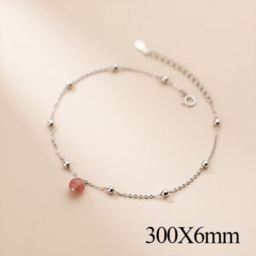 BC Wholesale S925 Sterling Silver Anklet Women'S Fashion Anklet Silver Jewelry Anklet NO.#925J5A4749