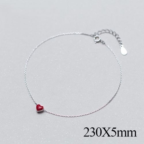 BC Wholesale S925 Sterling Silver Anklet Women'S Fashion Anklet Silver Jewelry Anklet NO.#925J5A1627