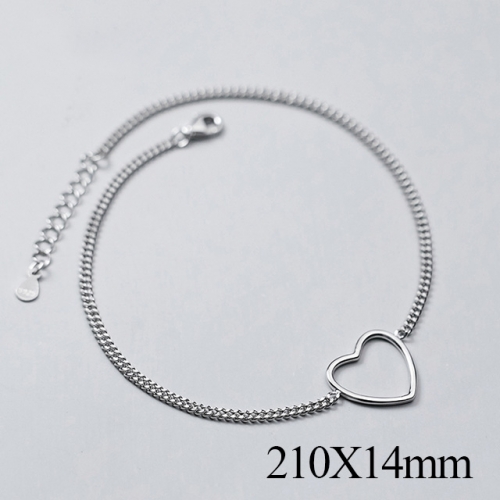 BC Wholesale S925 Sterling Silver Anklet Women'S Fashion Anklet Silver Jewelry Anklet NO.#925J5B3852