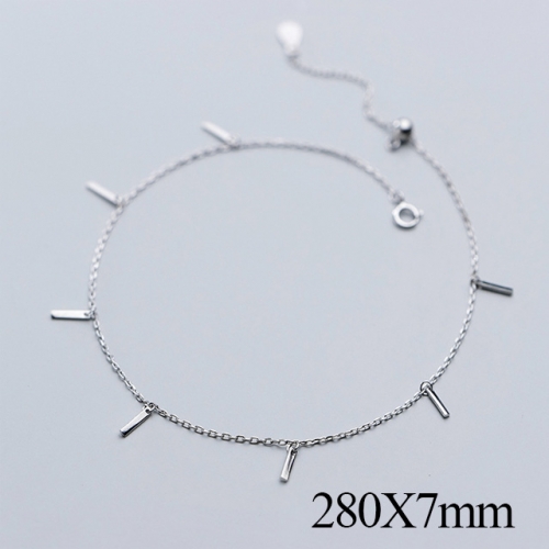 BC Wholesale S925 Sterling Silver Anklet Women'S Fashion Anklet Silver Jewelry Anklet NO.#925J5AS3253