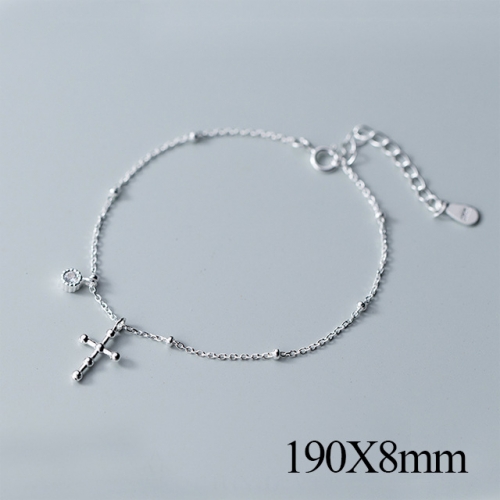 BC Wholesale S925 Sterling Silver Anklet Women'S Fashion Anklet Silver Jewelry Anklet NO.#925J5B2604