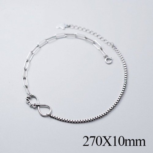 BC Wholesale S925 Sterling Silver Anklet Women'S Fashion Anklet Silver Jewelry Anklet NO.#925J5A3781