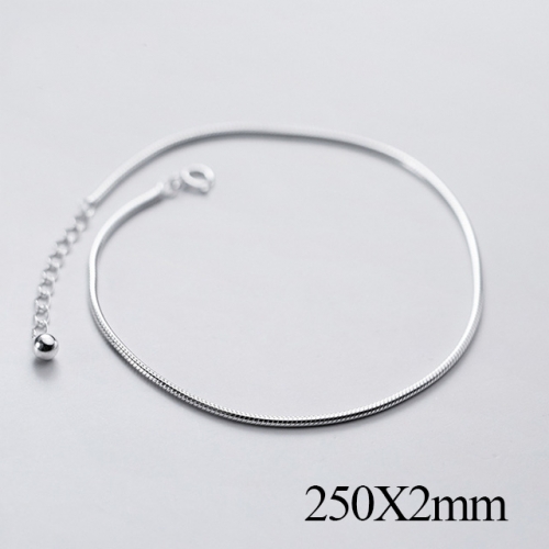 BC Wholesale S925 Sterling Silver Anklet Women'S Fashion Anklet Silver Jewelry Anklet NO.#925J5A3855