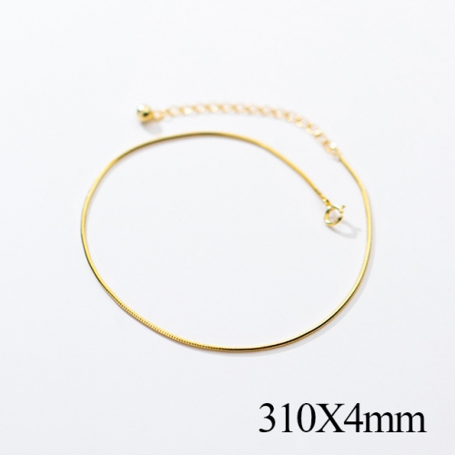 BC Wholesale S925 Sterling Silver Anklet Women'S Fashion Anklet Silver Jewelry Anklet NO.#925J5AG4879