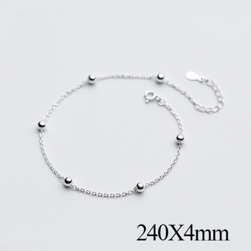 BC Wholesale S925 Sterling Silver Anklet Women'S Fashion Anklet Silver Jewelry Anklet NO.#925J5A2207