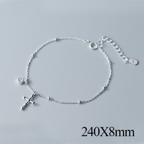 BC Wholesale S925 Sterling Silver Anklet Women'S Fashion Anklet Silver Jewelry Anklet NO.#925J5A2604