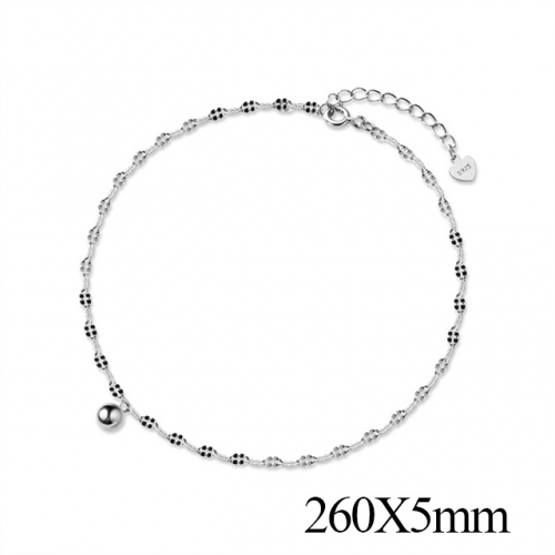 BC Wholesale S925 Sterling Silver Anklet Women'S Fashion Anklet Silver Jewelry Anklet NO.#925J5AS3397