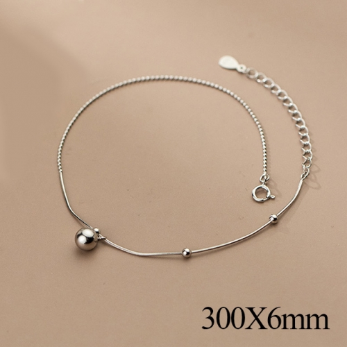 BC Wholesale S925 Sterling Silver Anklet Women'S Fashion Anklet Silver Jewelry Anklet NO.#925J5AS4751