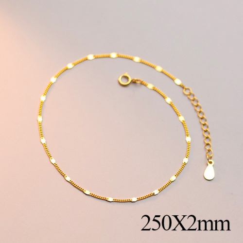 BC Wholesale S925 Sterling Silver Anklet Women'S Fashion Anklet Silver Jewelry Anklet NO.#925J5AG4432