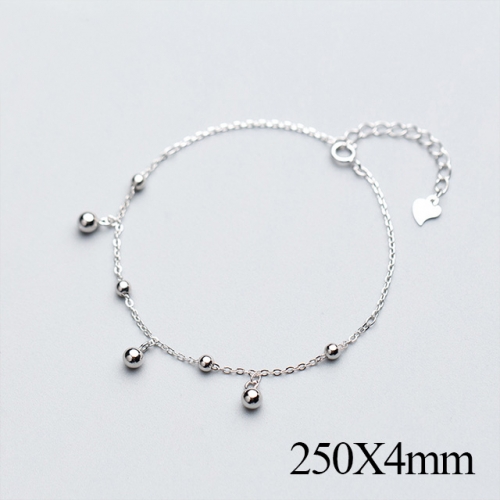 BC Wholesale S925 Sterling Silver Anklet Women'S Fashion Anklet Silver Jewelry Anklet NO.#925J5A2263