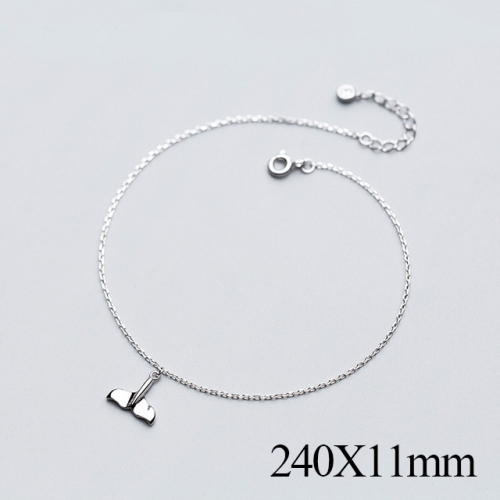 BC Wholesale S925 Sterling Silver Anklet Women'S Fashion Anklet Silver Jewelry Anklet NO.#925J5A2383