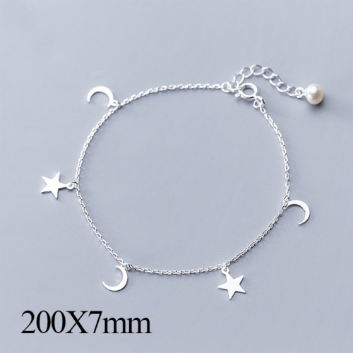 BC Wholesale S925 Sterling Silver Anklet Women'S Fashion Anklet Silver Jewelry Anklet NO.#925J5B3027