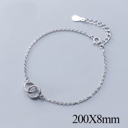 BC Wholesale S925 Sterling Silver Anklet Women'S Fashion Anklet Silver Jewelry Anklet NO.#925J5B3018