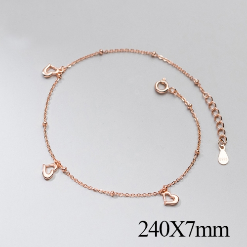 BC Wholesale S925 Sterling Silver Anklet Women'S Fashion Anklet Silver Jewelry Anklet NO.#925J5AR4468