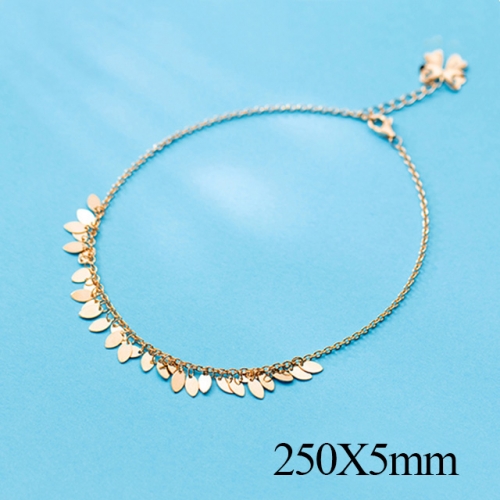 BC Wholesale S925 Sterling Silver Anklet Women'S Fashion Anklet Silver Jewelry Anklet NO.#925J5AG1532