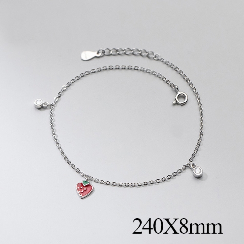 BC Wholesale S925 Sterling Silver Anklet Women'S Fashion Anklet Silver Jewelry Anklet NO.#925J5A4469