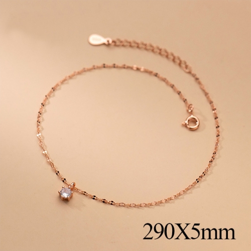BC Wholesale S925 Sterling Silver Anklet Women'S Fashion Anklet Silver Jewelry Anklet NO.#925J5AG4621