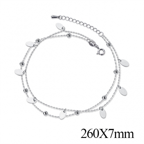BC Wholesale S925 Sterling Silver Anklet Women'S Fashion Anklet Silver Jewelry Anklet NO.#925J5A3079