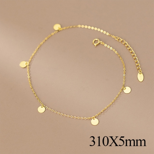 BC Wholesale S925 Sterling Silver Anklet Women'S Fashion Anklet Silver Jewelry Anklet NO.#925J5A4772