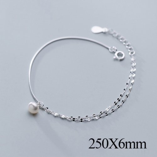 BC Wholesale S925 Sterling Silver Anklet Women'S Fashion Anklet Silver Jewelry Anklet NO.#925J5A3211