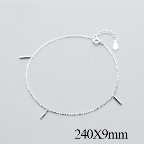 BC Wholesale S925 Sterling Silver Anklet Women'S Fashion Anklet Silver Jewelry Anklet NO.#925J5A2480