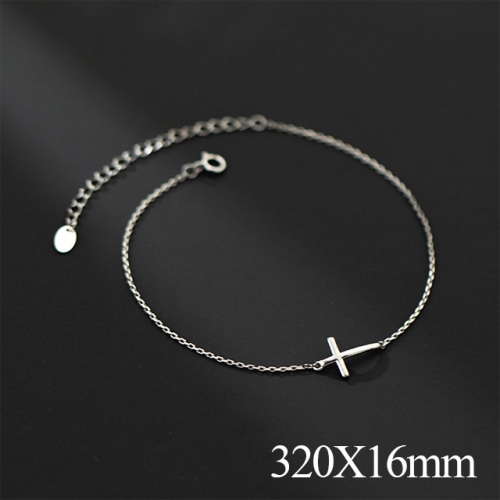 BC Wholesale S925 Sterling Silver Anklet Women'S Fashion Anklet Silver Jewelry Anklet NO.#925J5A4911