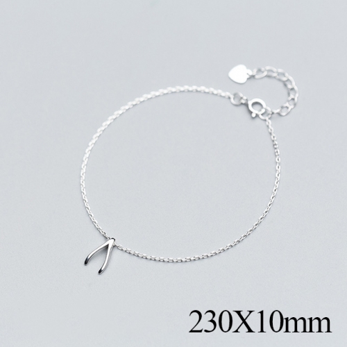 BC Wholesale S925 Sterling Silver Anklet Women'S Fashion Anklet Silver Jewelry Anklet NO.#925J5AS2323