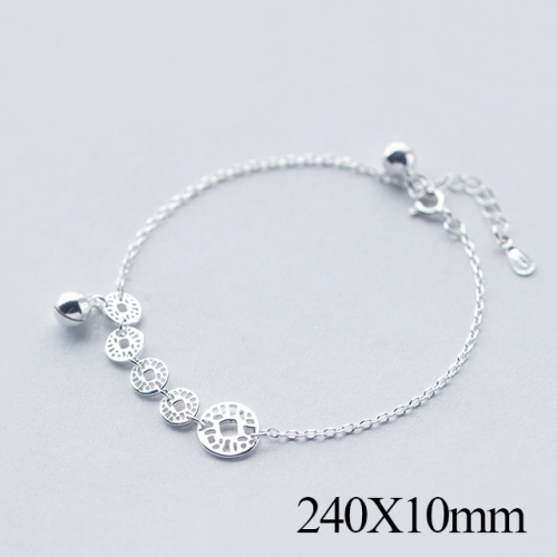 BC Wholesale S925 Sterling Silver Anklet Women'S Fashion Anklet Silver Jewelry Anklet NO.#925J5A0501