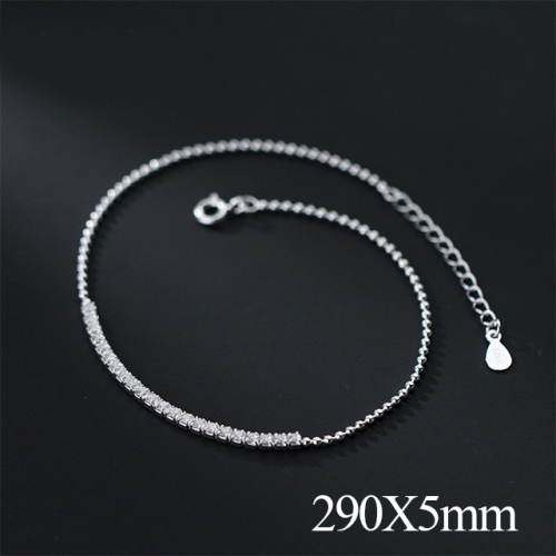 BC Wholesale S925 Sterling Silver Anklet Women'S Fashion Anklet Silver Jewelry Anklet NO.#925J5A4641