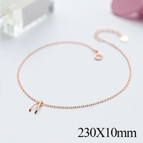 BC Wholesale S925 Sterling Silver Anklet Women'S Fashion Anklet Silver Jewelry Anklet NO.#925J5AR2323