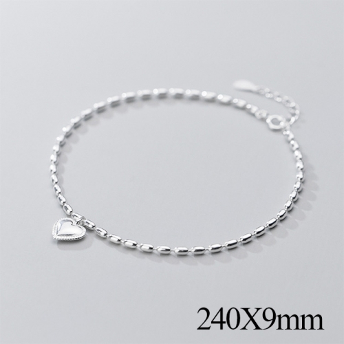 BC Wholesale S925 Sterling Silver Anklet Women'S Fashion Anklet Silver Jewelry Anklet NO.#925J5A3735