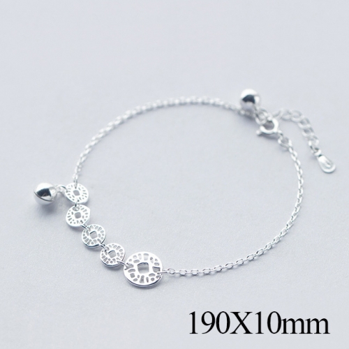 BC Wholesale S925 Sterling Silver Anklet Women'S Fashion Anklet Silver Jewelry Anklet NO.#925J5B0501