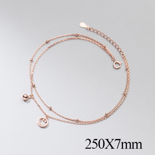 BC Wholesale S925 Sterling Silver Anklet Women'S Fashion Anklet Silver Jewelry Anklet NO.#925J5AR4460