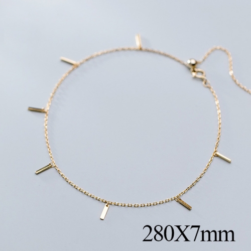 BC Wholesale S925 Sterling Silver Anklet Women'S Fashion Anklet Silver Jewelry Anklet NO.#925J5AG3253