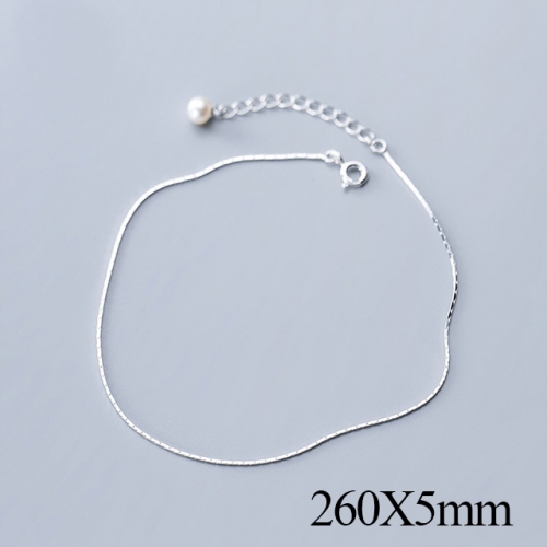 BC Wholesale S925 Sterling Silver Anklet Women'S Fashion Anklet Silver Jewelry Anklet NO.#925J5A3968