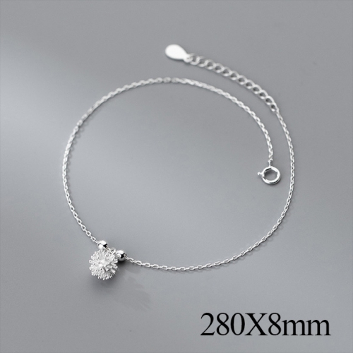 BC Wholesale S925 Sterling Silver Anklet Women'S Fashion Anklet Silver Jewelry Anklet NO.#925J5A4730