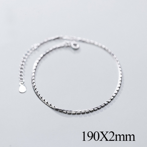 BC Wholesale S925 Sterling Silver Anklet Women'S Fashion Anklet Silver Jewelry Anklet NO.#925J5B3669