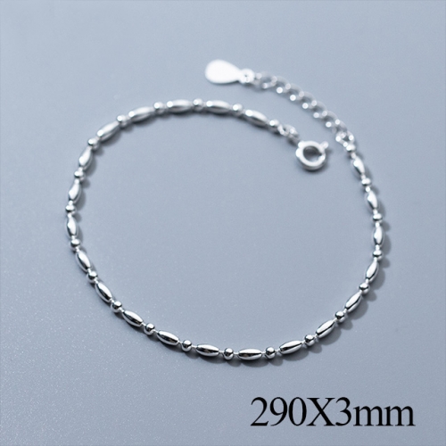 BC Wholesale S925 Sterling Silver Anklet Women'S Fashion Anklet Silver Jewelry Anklet NO.#925J5A4649