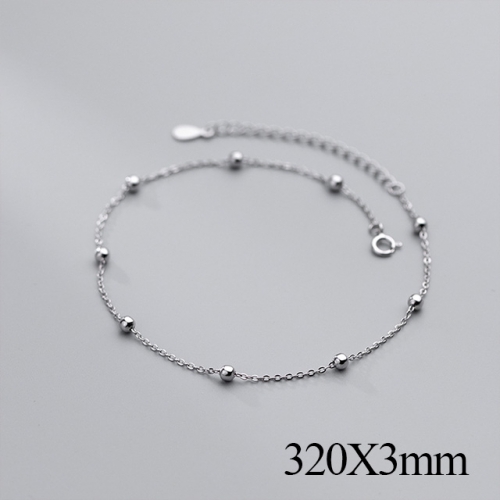 BC Wholesale S925 Sterling Silver Anklet Women'S Fashion Anklet Silver Jewelry Anklet NO.#925J5A4684