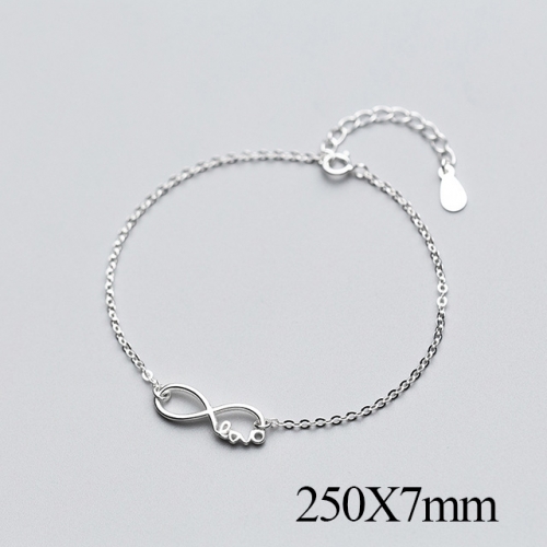 BC Wholesale S925 Sterling Silver Anklet Women'S Fashion Anklet Silver Jewelry Anklet NO.#925J5A2427