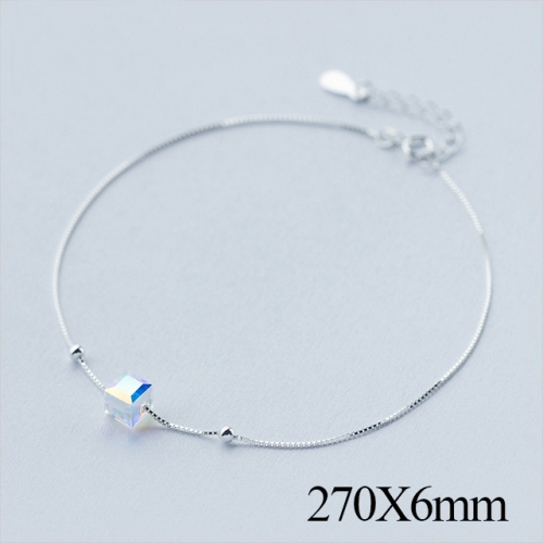 BC Wholesale S925 Sterling Silver Anklet Women'S Fashion Anklet Silver Jewelry Anklet NO.#925J5A0566
