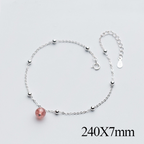 BC Wholesale S925 Sterling Silver Anklet Women'S Fashion Anklet Silver Jewelry Anklet NO.#925J5A2206