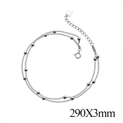 BC Wholesale S925 Sterling Silver Anklet Women'S Fashion Anklet Silver Jewelry Anklet NO.#925J5A4723