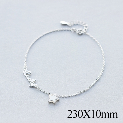 BC Wholesale S925 Sterling Silver Anklet Women'S Fashion Anklet Silver Jewelry Anklet NO.#925J5A0797