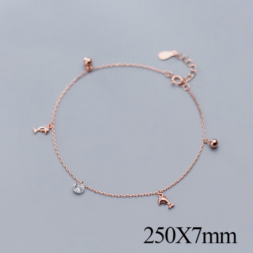 BC Wholesale S925 Sterling Silver Anklet Women'S Fashion Anklet Silver Jewelry Anklet NO.#925J5AR3095