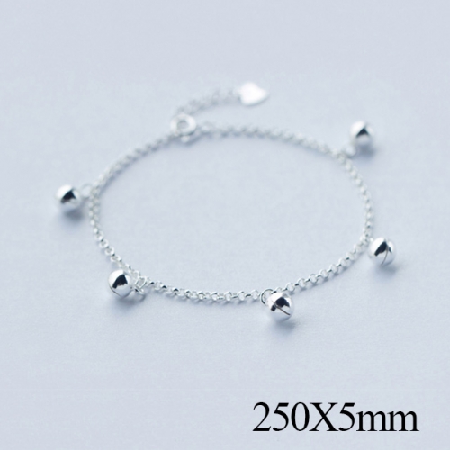 BC Wholesale S925 Sterling Silver Anklet Women'S Fashion Anklet Silver Jewelry Anklet NO.#925J5A0574