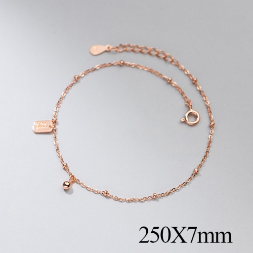 BC Wholesale S925 Sterling Silver Anklet Women'S Fashion Anklet Silver Jewelry Anklet NO.#925J5AR4449