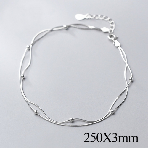 BC Wholesale S925 Sterling Silver Anklet Women'S Fashion Anklet Silver Jewelry Anklet NO.#925J5A3351