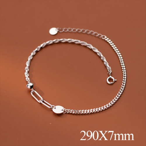 BC Wholesale S925 Sterling Silver Anklet Women'S Fashion Anklet Silver Jewelry Anklet NO.#925J5A4564