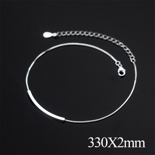 BC Wholesale S925 Sterling Silver Anklet Women'S Fashion Anklet Silver Jewelry Anklet NO.#925J5A4744
